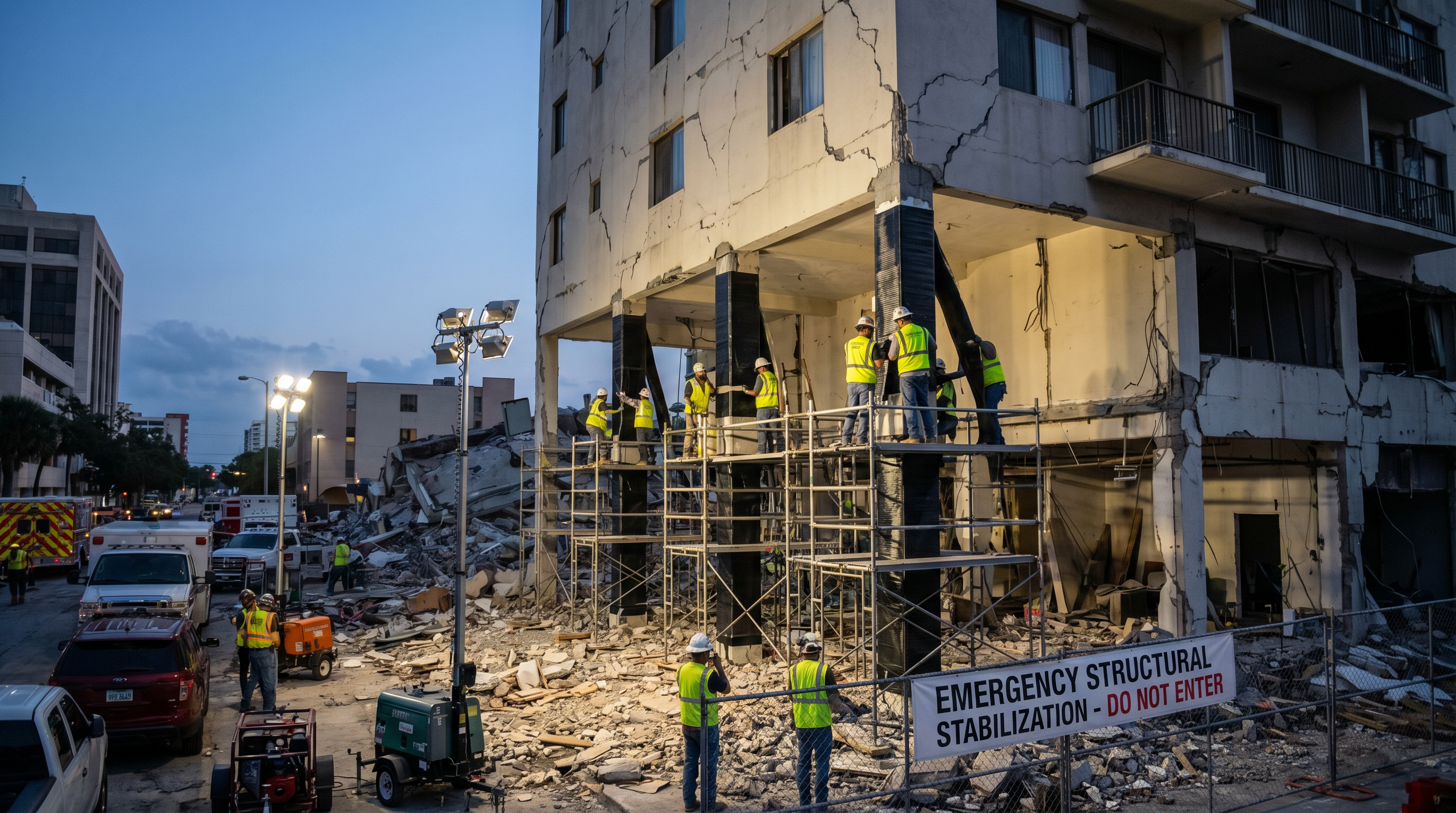 Post-Disaster Emergency Structural Repair with CFRP